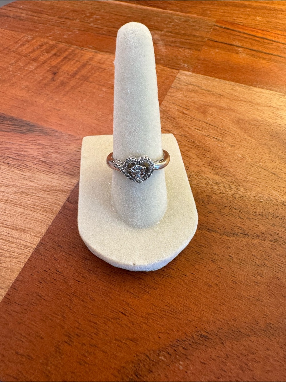 Heart Halo Sterling Silver Ring with Crystal Accents - Women's Jewelry